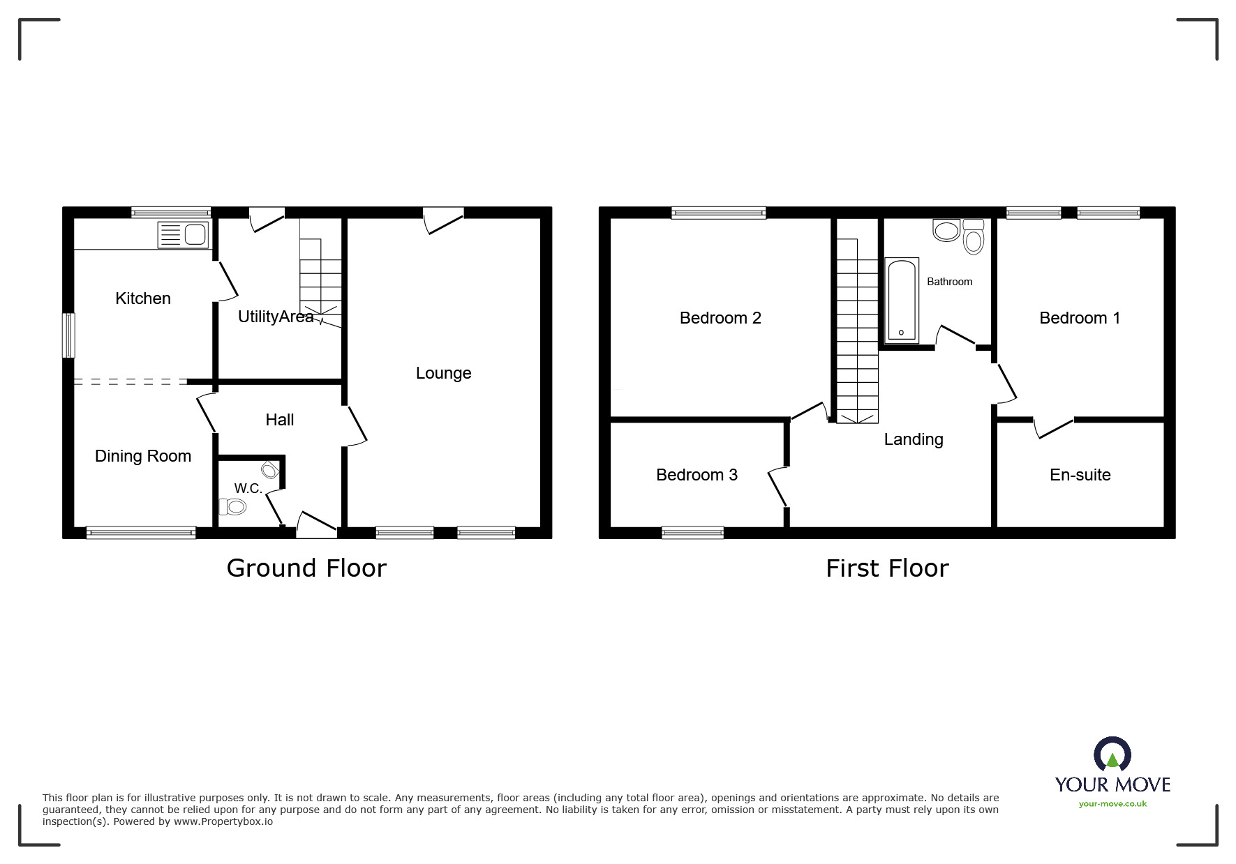Floorplan of 3 bedroom Semi Detached House to rent, Sabre Crescent, Ashford, Kent, TN23