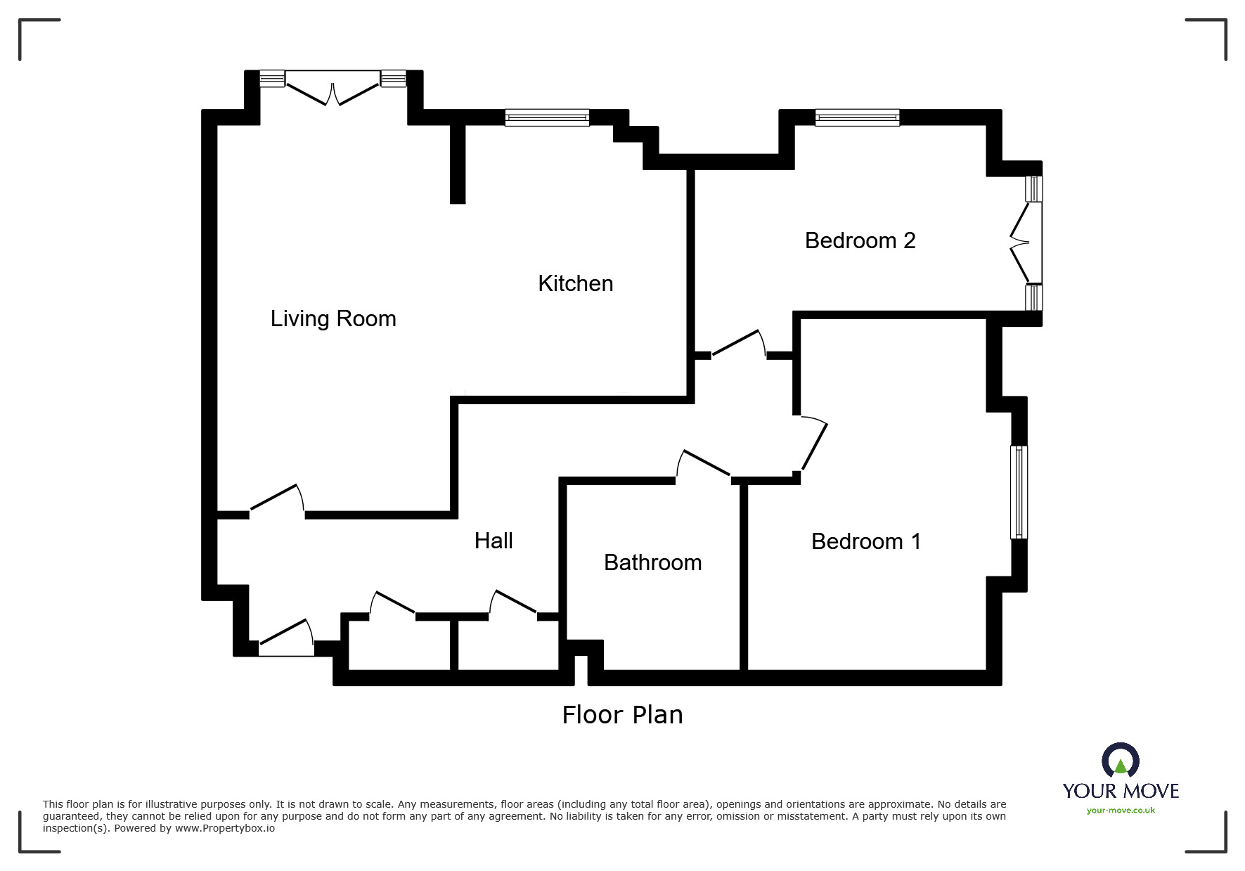 Floorplan of 2 bedroom  Flat to rent, Gemstone Court, Quartz Way, Sittingbourne, ME10