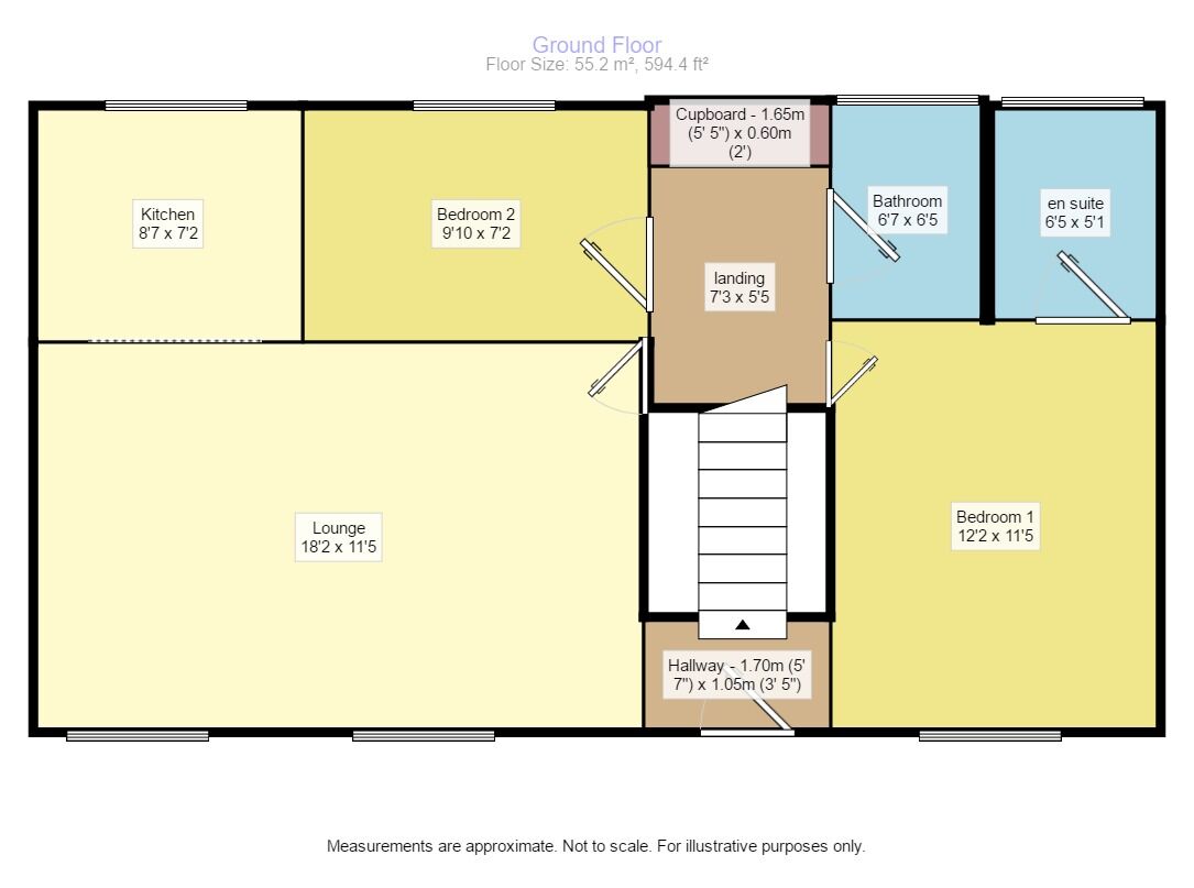 Floorplan of 2 bedroom Flat to rent, Campbell Road, Hawkinge, Kent, CT18