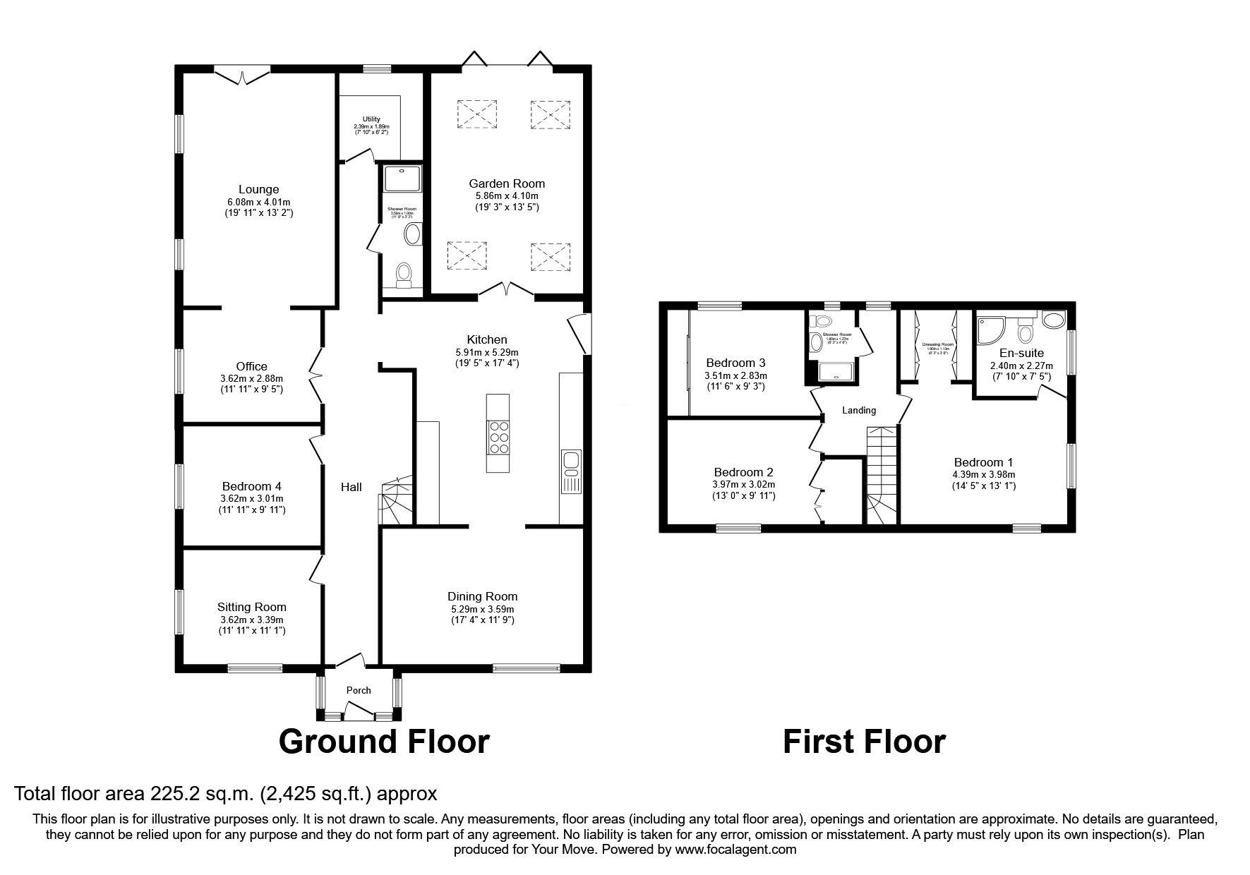 Floorplan of 4 bedroom Detached House for sale, Canterbury Road, Challock, Kent, TN25