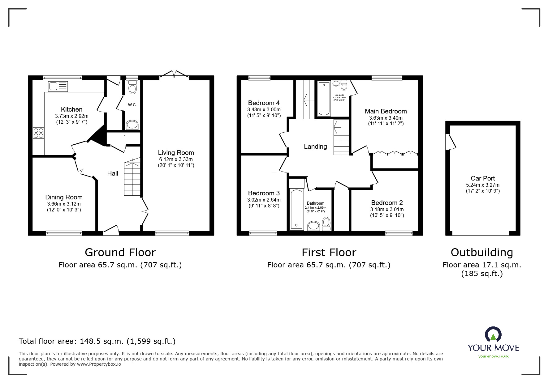 Floorplan of 4 bedroom Detached House for sale, Orlestone View, Hamstreet, Kent, TN26