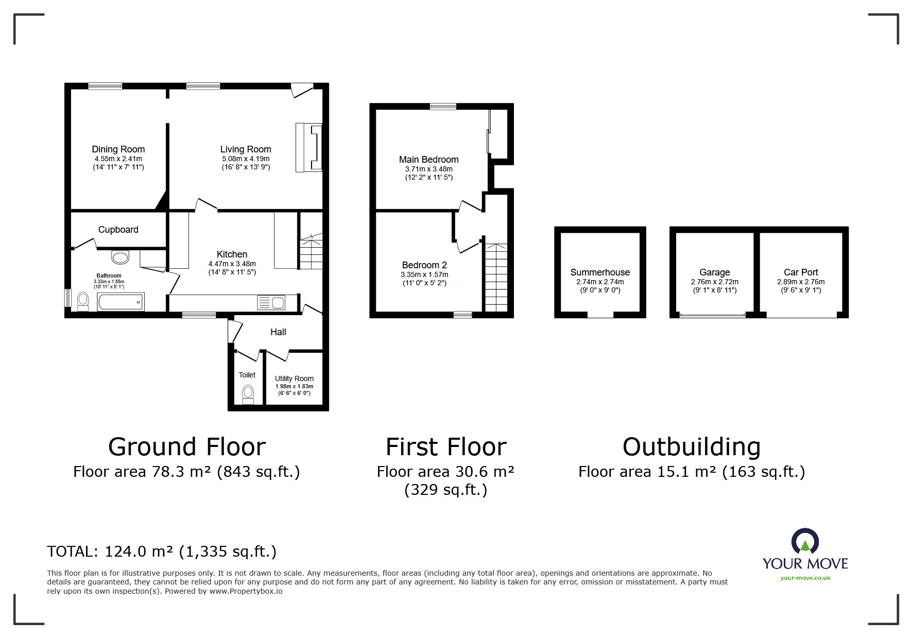 Floorplan of 2 bedroom Semi Detached Property for sale, Burnt Oak, Ashford Road, Kent, TN26