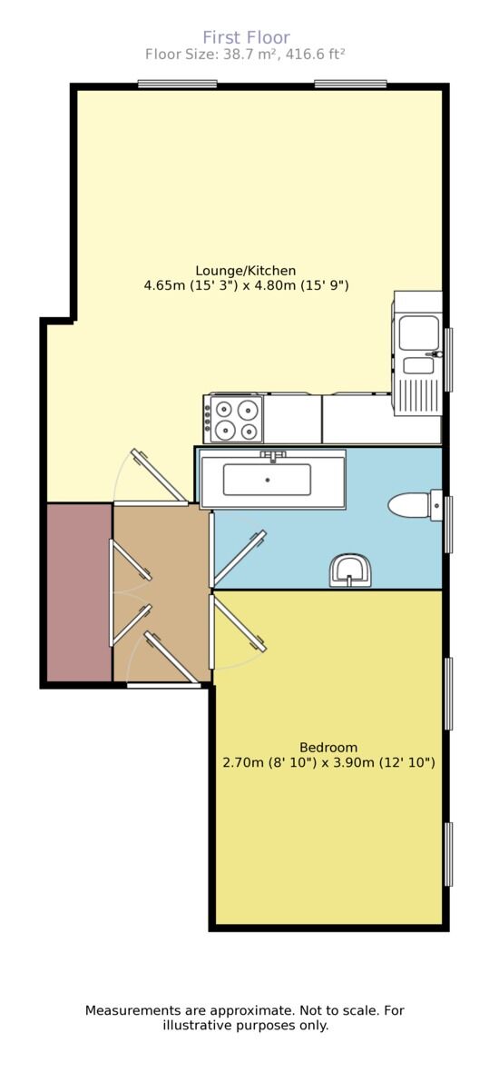 Floorplan of 1 bedroom  Flat to rent, Station Road, Ashford, Kent, TN23