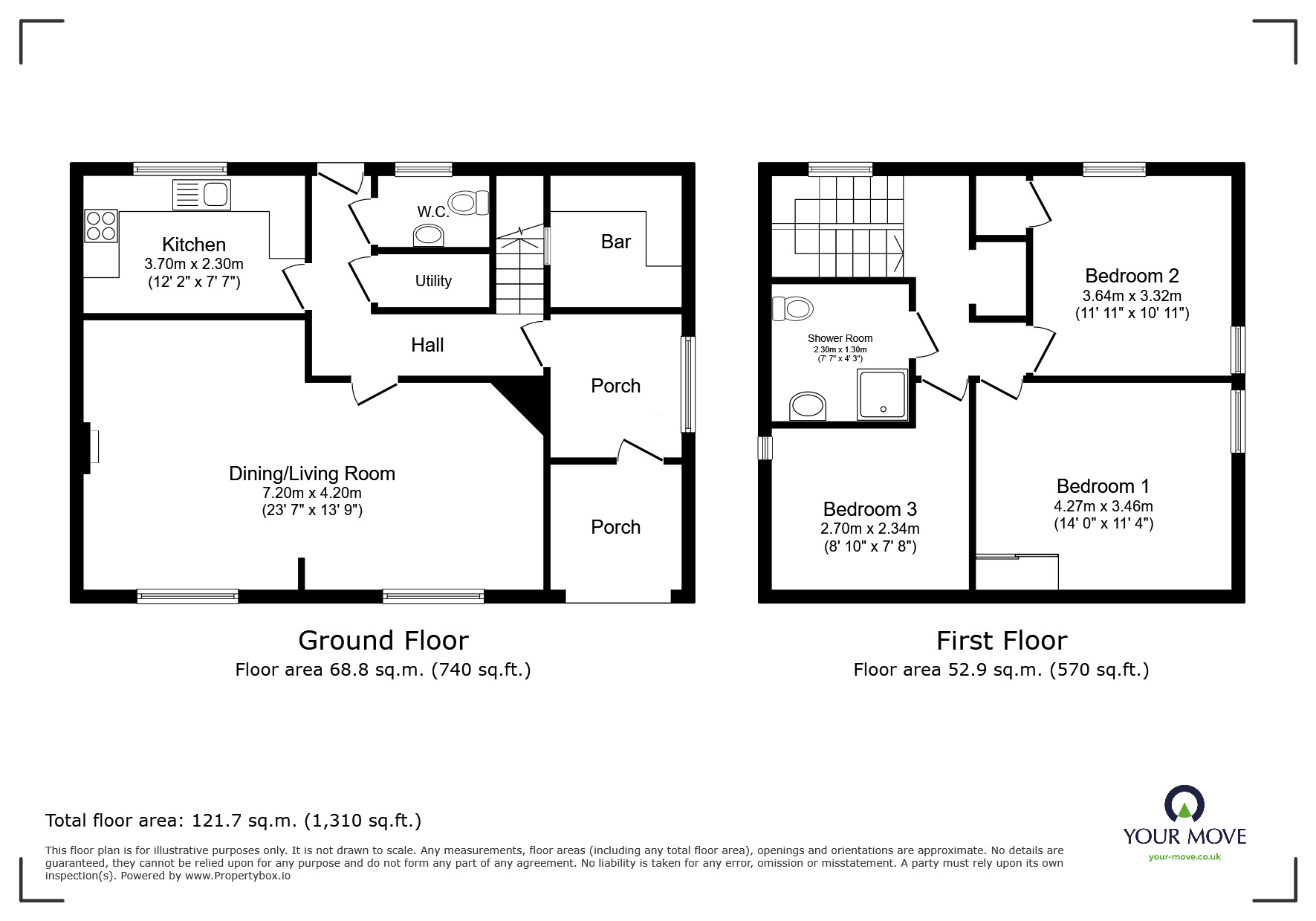 Floorplan of 3 bedroom Semi Detached House for sale, Earlsworth Road, Willesborough, Kent, TN24