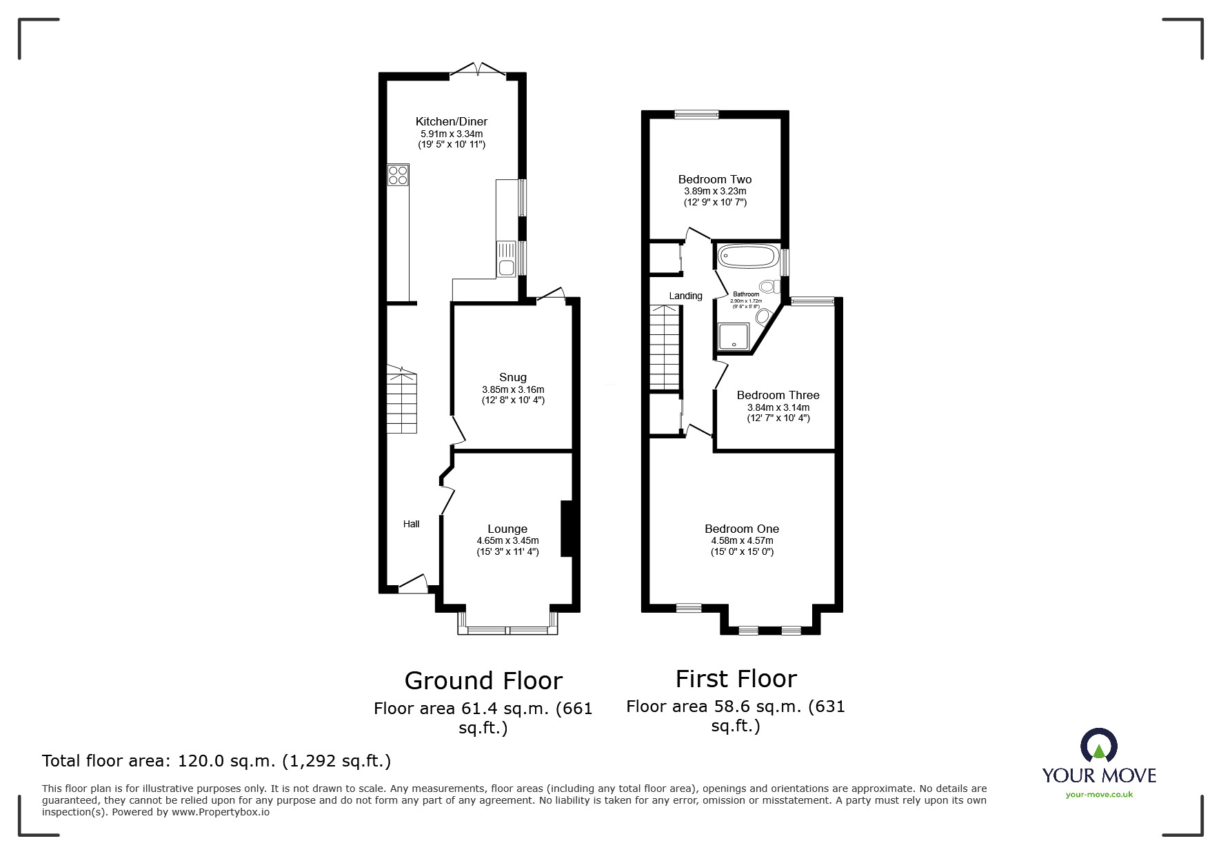 Floorplan of 3 bedroom Semi Detached House for sale, Western Avenue, Ashford, United Kingdom, TN23
