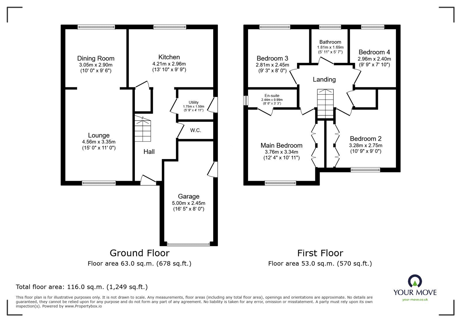 Floorplan of 4 bedroom Detached House for sale, Lucilla Avenue, Ashford, Kent, TN23