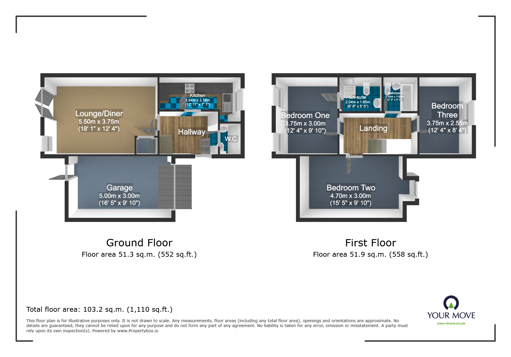 Floorplan of 3 bedroom Semi Detached House for sale, Park Wood Close, Kingsnorth, Kent, TN23