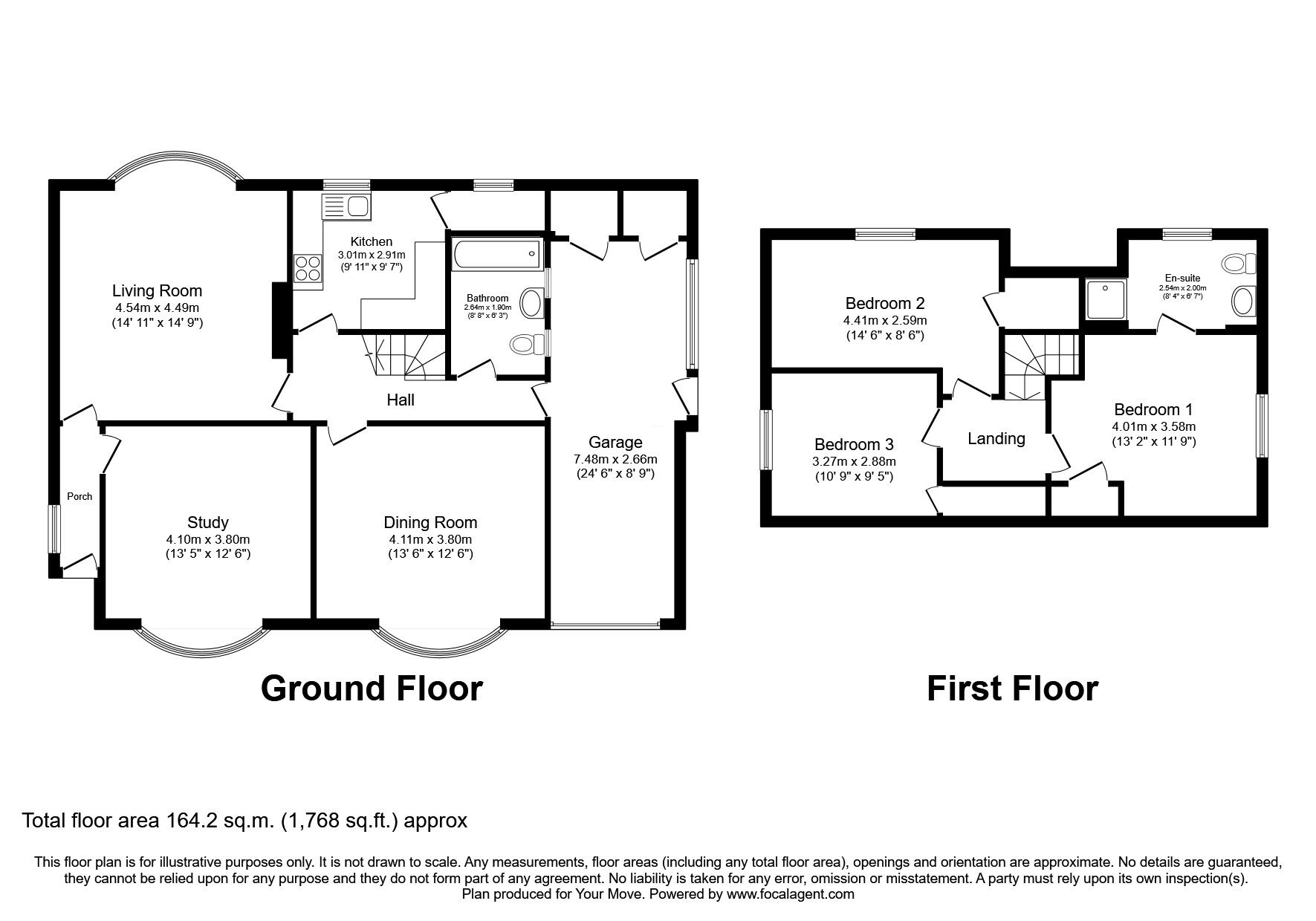 Floorplan of 3 bedroom Detached Bungalow for sale, Sandyhurst Lane, Ashford, Kent, TN25