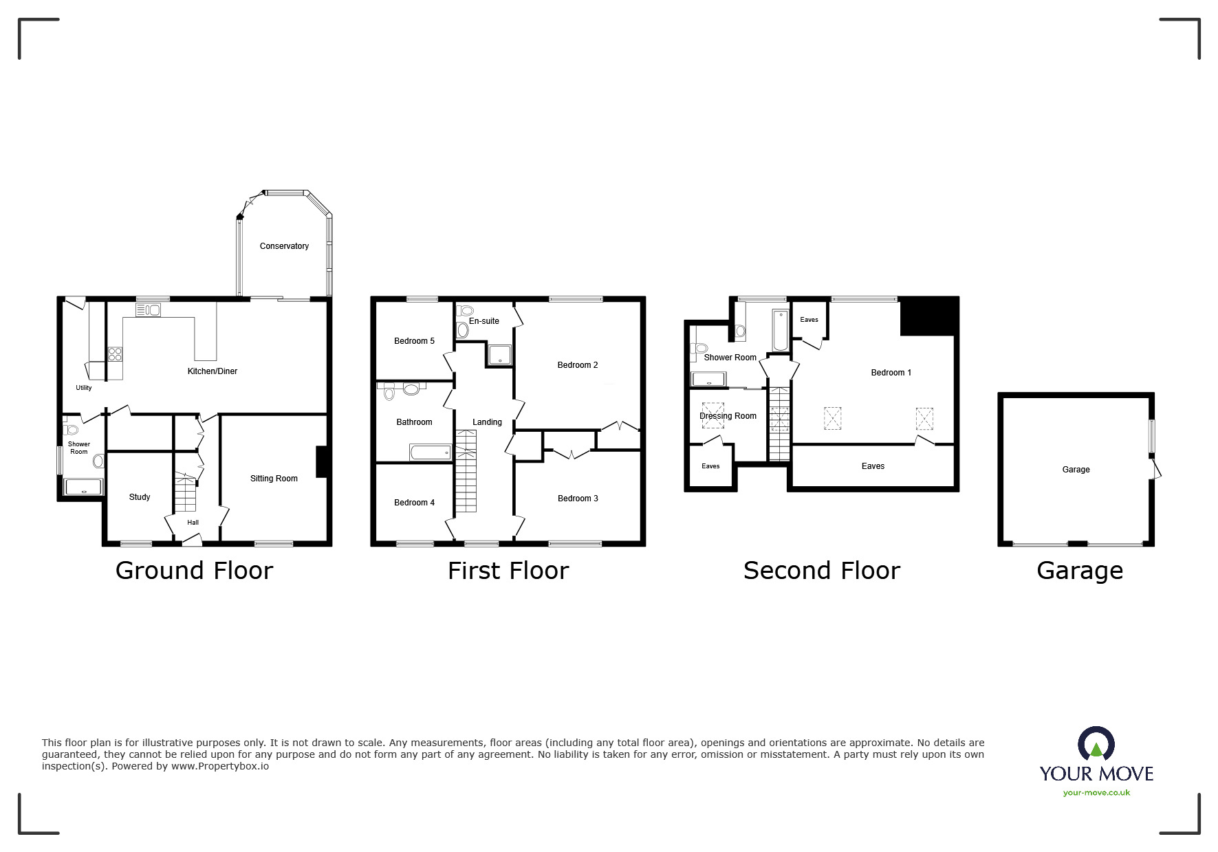 Floorplan of 5 bedroom Detached House for sale, Lower Road, Woodchurch, Kent, TN26