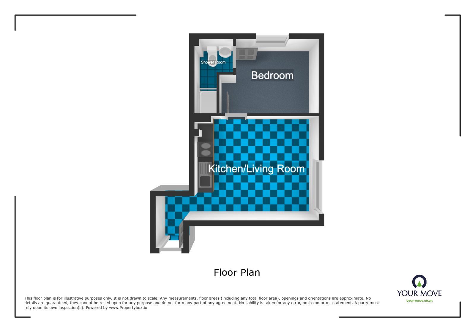 Floorplan of 1 bedroom Flat to rent, Elwick Road, Ashford, Kent, TN23
