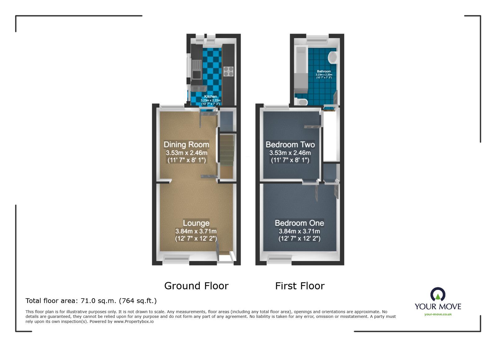 Floorplan of 2 bedroom End Terrace House to rent, Church Yard, Ashford, Kent, TN23