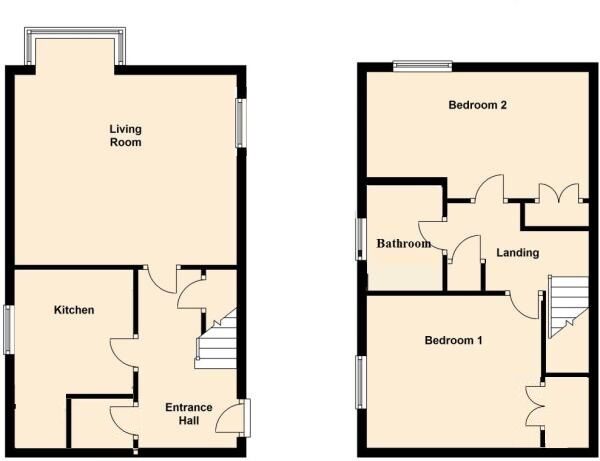 Floorplan of 2 bedroom Flat to rent, Hoyle Court Road, Baildon, West Yorkshire, BD17