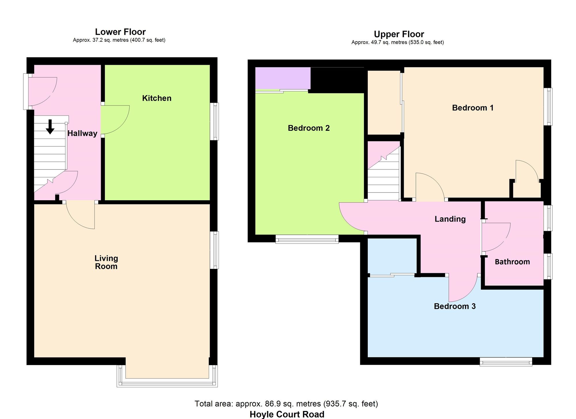 Floorplan of 3 bedroom Flat to rent, Hoyle Court Road, Baildon, West Yorkshire, BD17