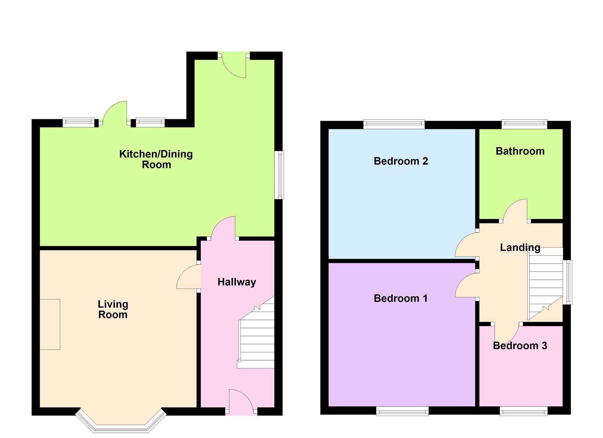 Floorplan of 3 bedroom Semi Detached House for sale, Netherhall Road, Baildon, West Yorkshire, BD17