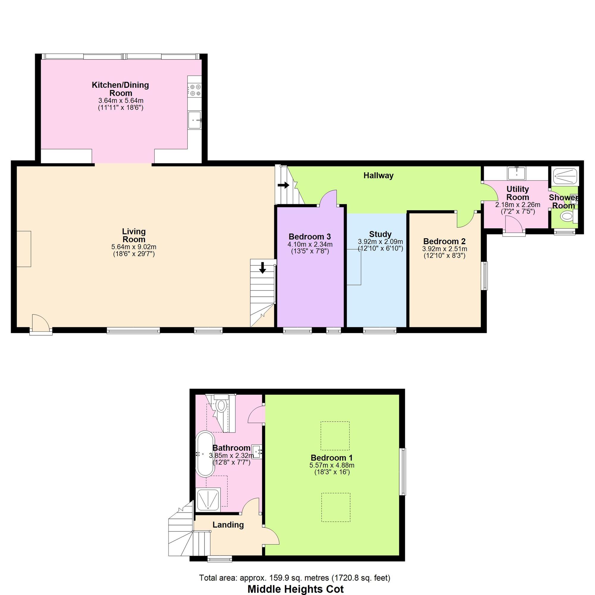 Floorplan of 3 bedroom Detached House for sale, Heights Lane, Eldwick, West Yorkshire, BD16
