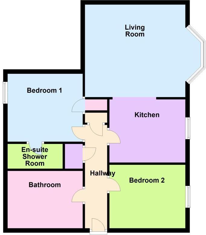 Floorplan of 2 bedroom  Flat for sale, Browgate, Baildon, West Yorkshire, BD17