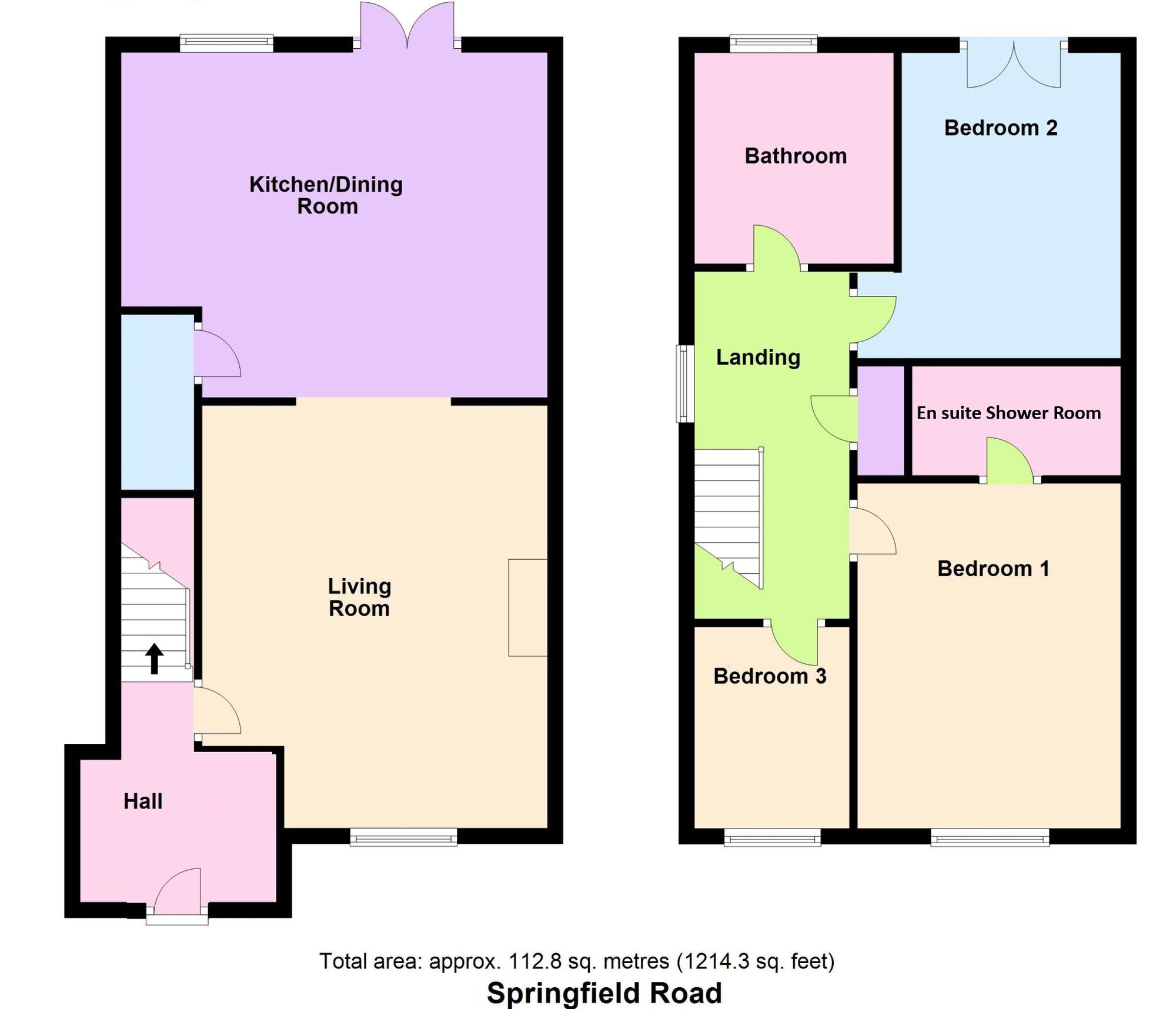 Floorplan of 3 bedroom Semi Detached House for sale, Springfield Road, Baildon, West Yorkshire, BD17