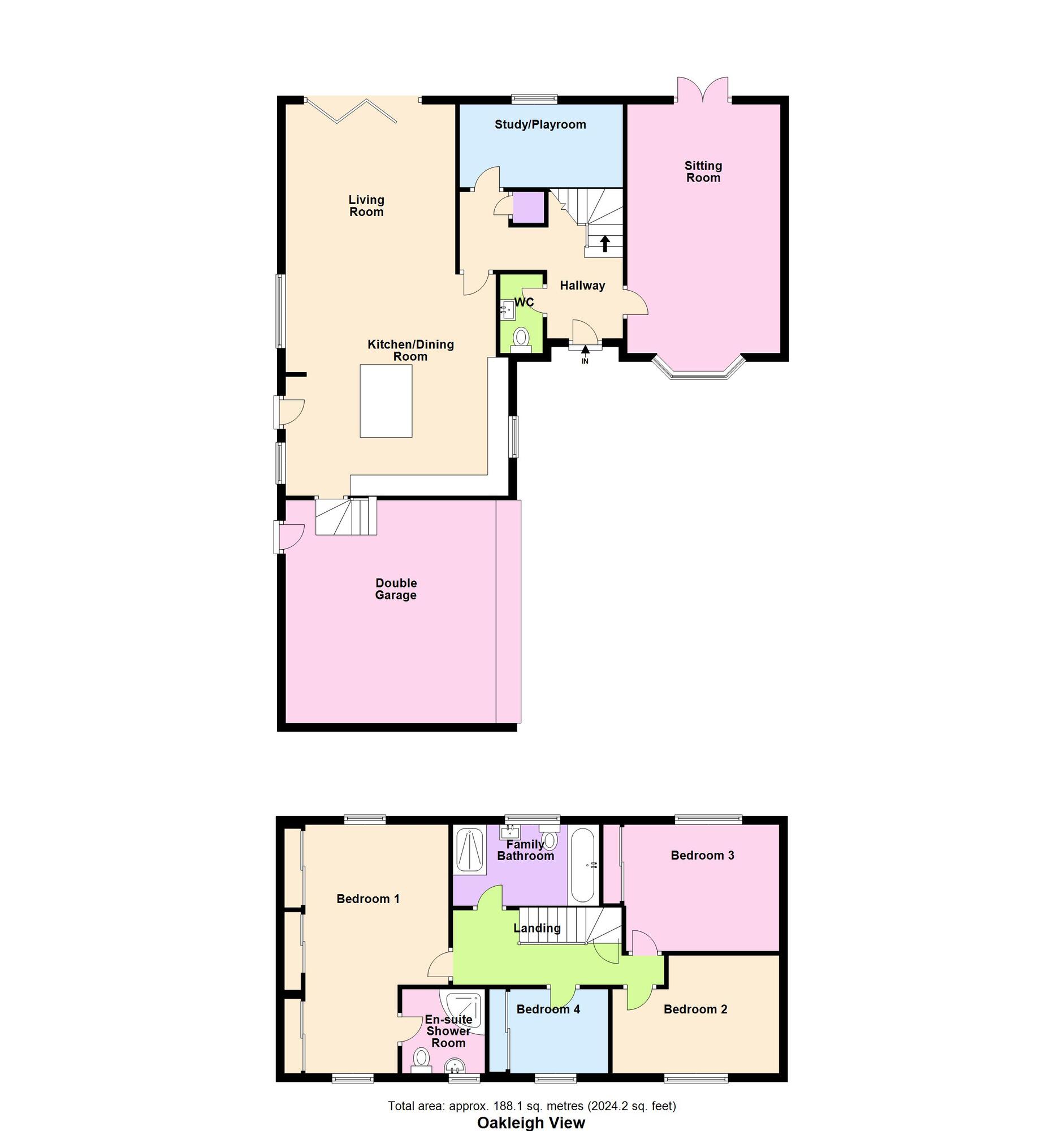 Floorplan of 4 bedroom Detached House for sale, Oakleigh View, West Lane, Shipley, BD17