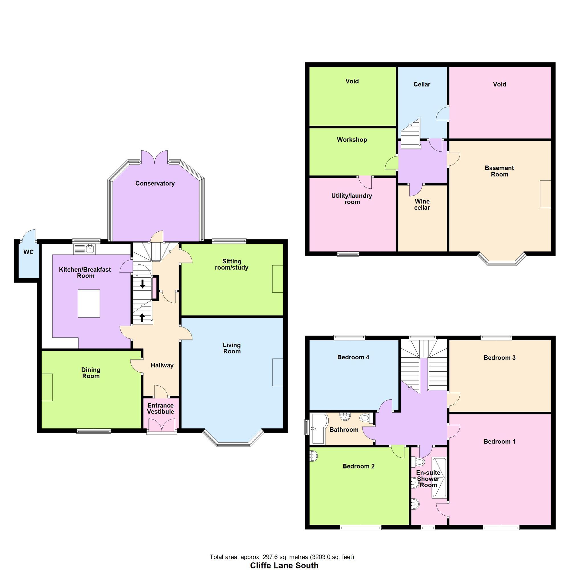 Floorplan of 4 bedroom Detached House for sale, Cliffe Lane South, Baildon, West Yorkshire, BD17