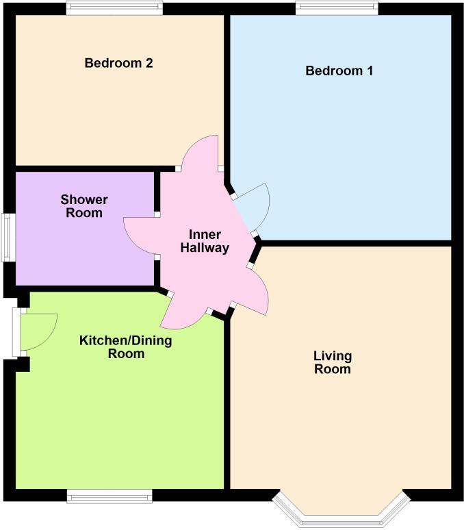 Floorplan of 2 bedroom Semi Detached Bungalow for sale, Midland Road, Baildon, West Yorkshire, BD17