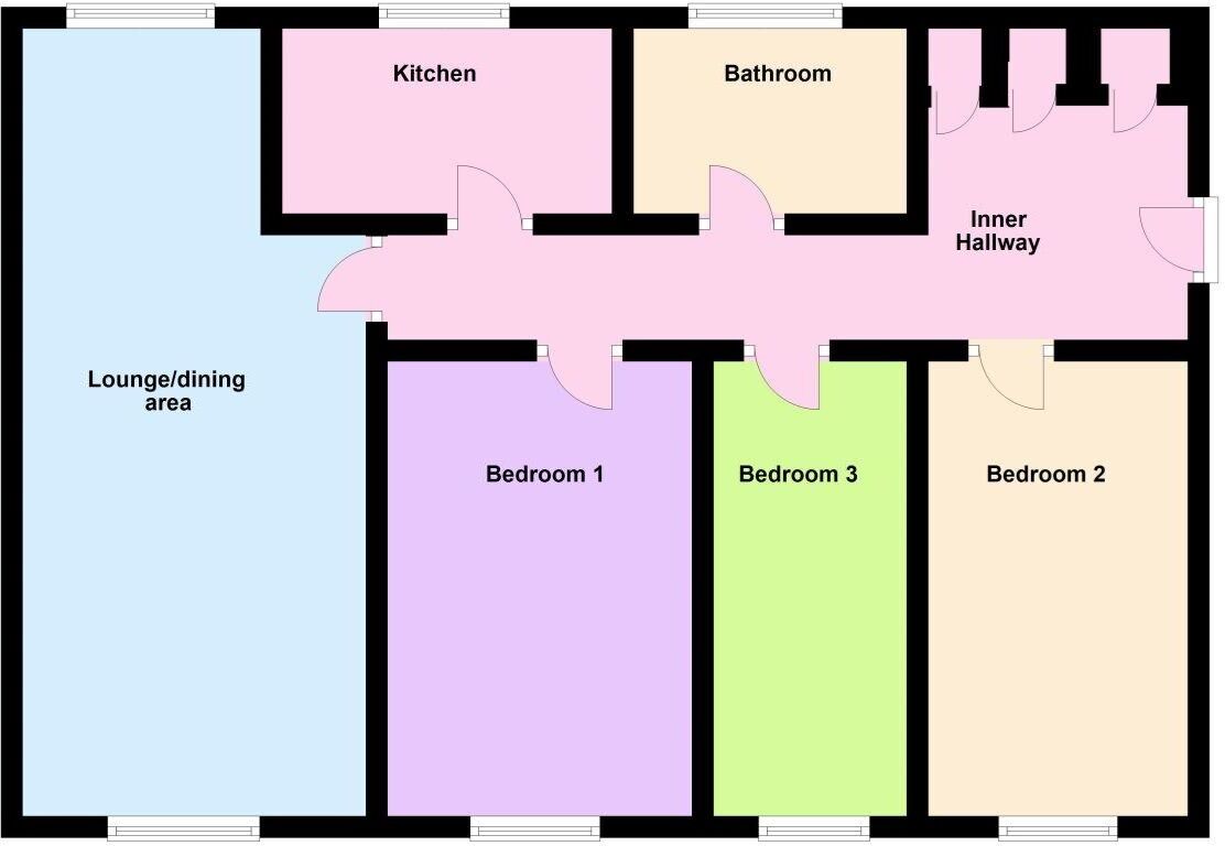 Floorplan of 3 bedroom  Flat for sale, Hoyle Court Drive, Baildon, West Yorkshire, BD17