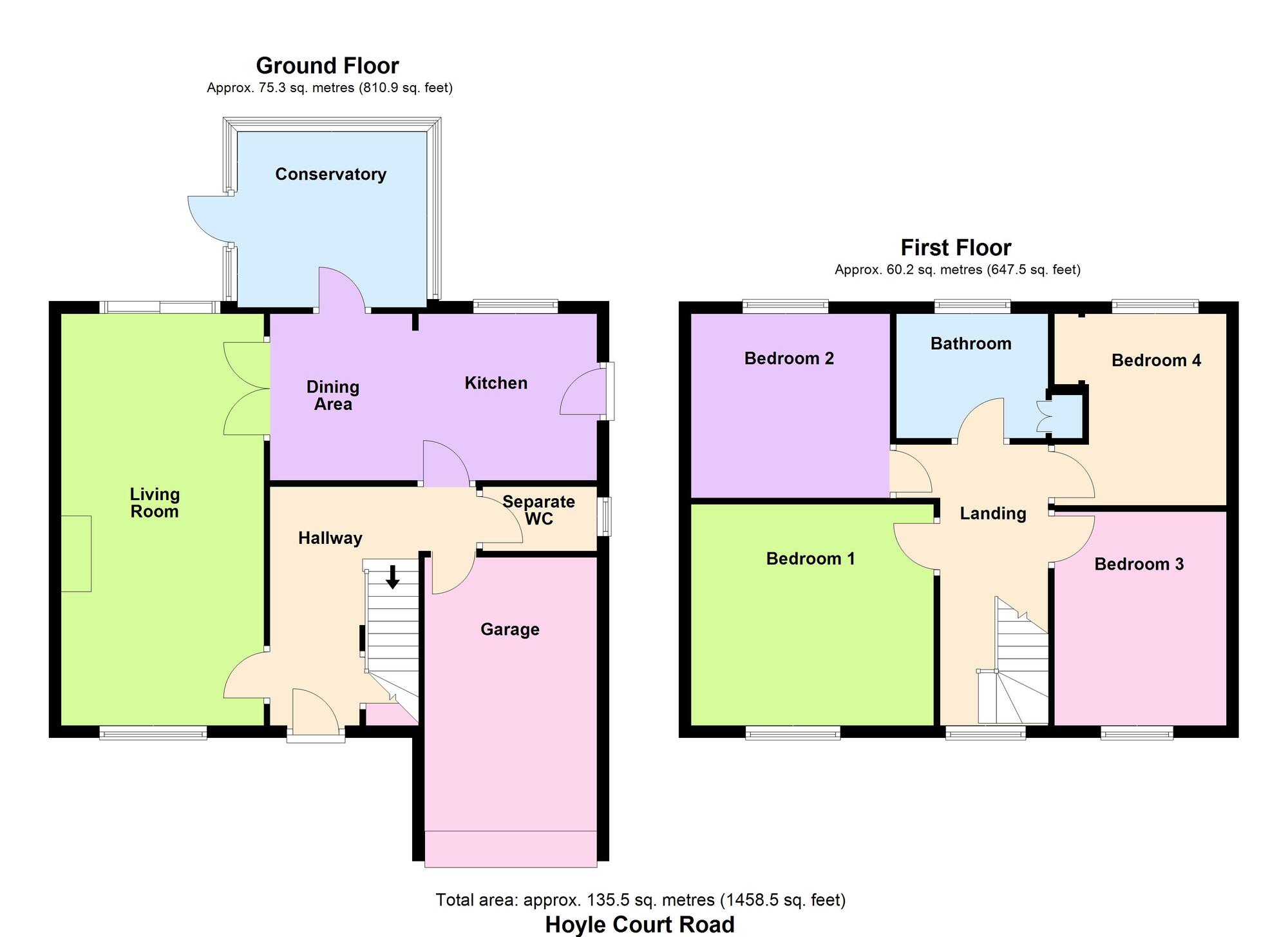 Floorplan of 4 bedroom Detached House for sale, Hoyle Court Road, Baildon, West Yorkshire, BD17