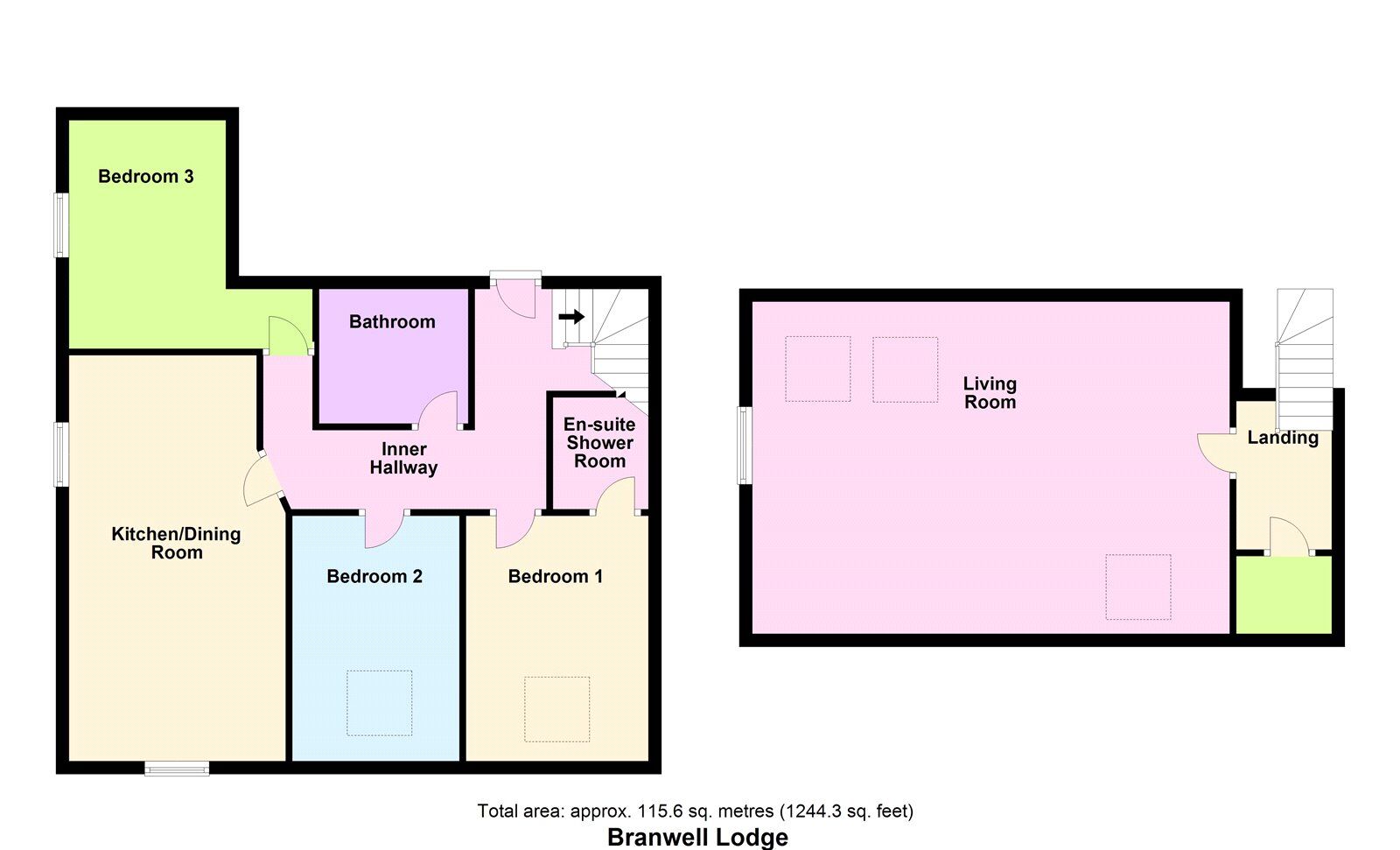 Floorplan of 3 bedroom  Flat for sale, The Strone, Apperley Bridge, West Yorkshire, BD10