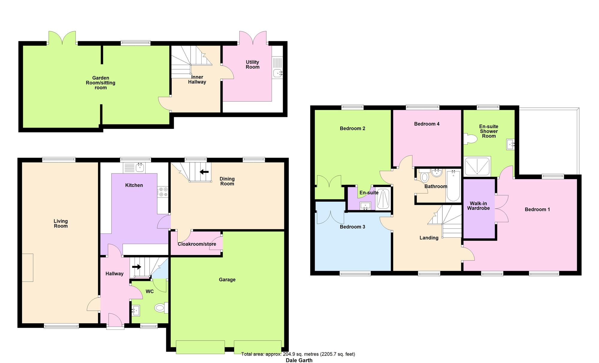 Floorplan of 4 bedroom Detached House for sale, Dale Garth, Baildon, West Yorkshire, BD17