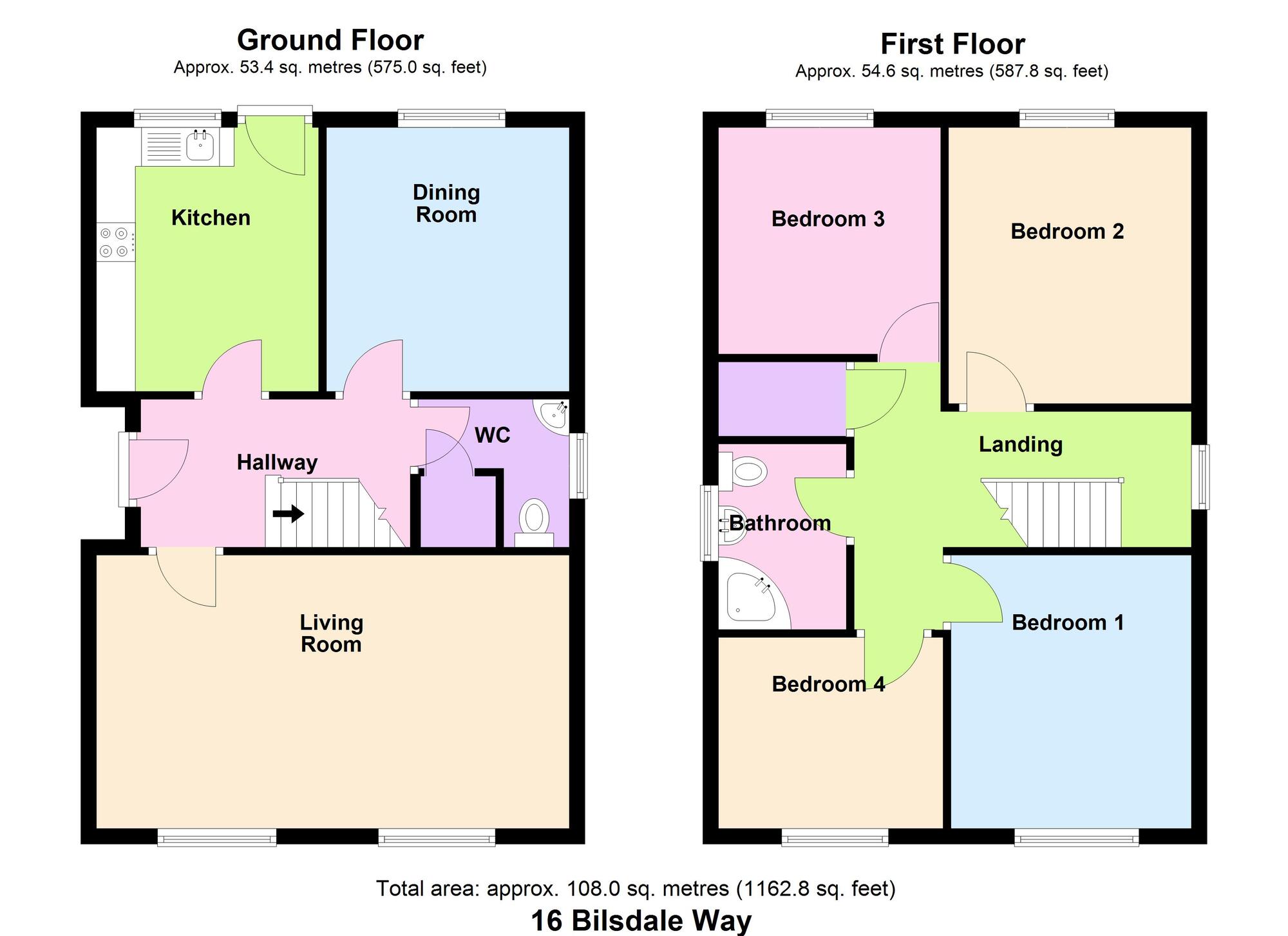 Floorplan of 4 bedroom Detached House for sale, Bilsdale Way, Baildon, West Yorkshire, BD17