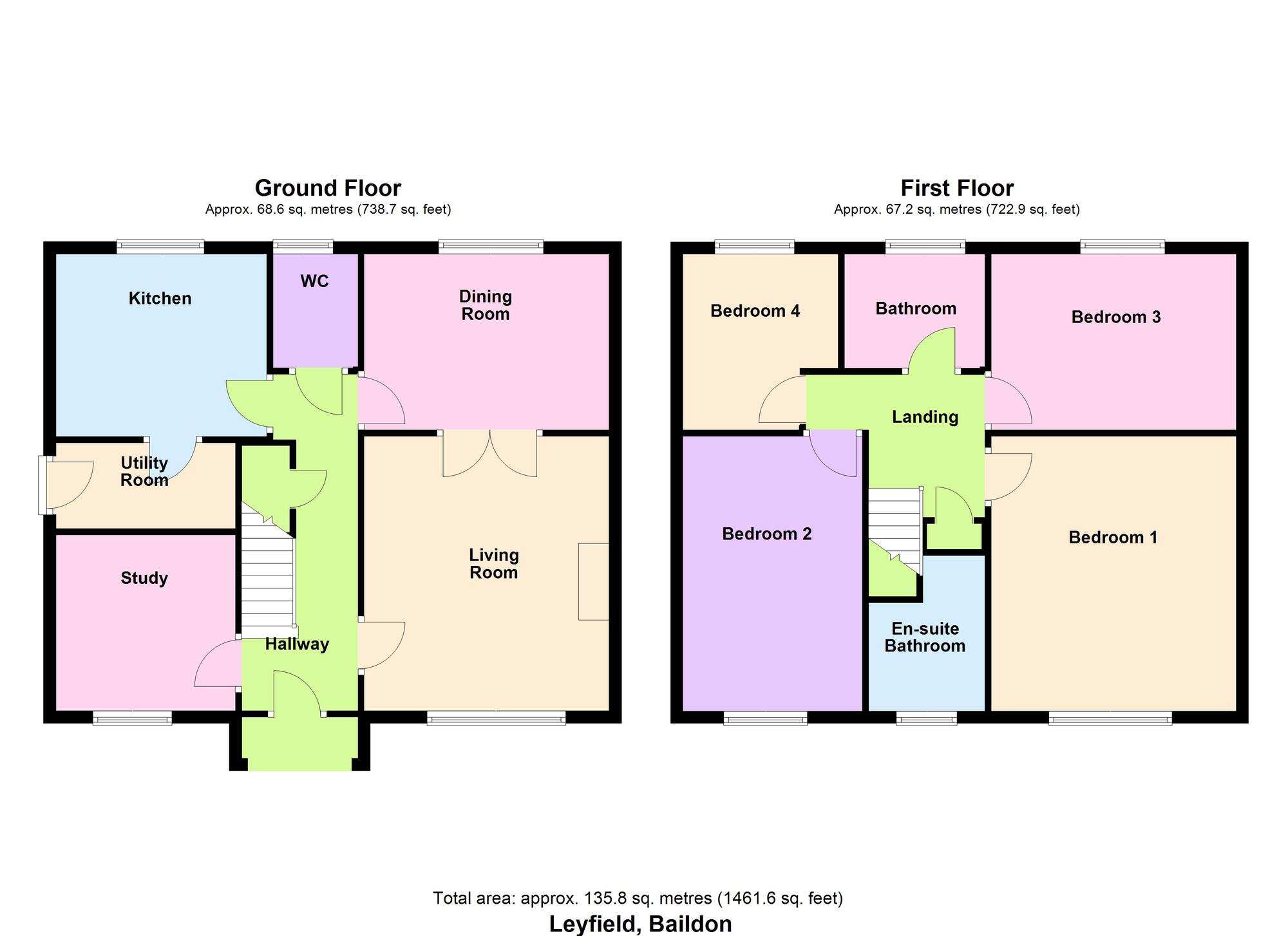 Floorplan of 4 bedroom Detached House for sale, Leyfield, Baildon, West Yorkshire, BD17
