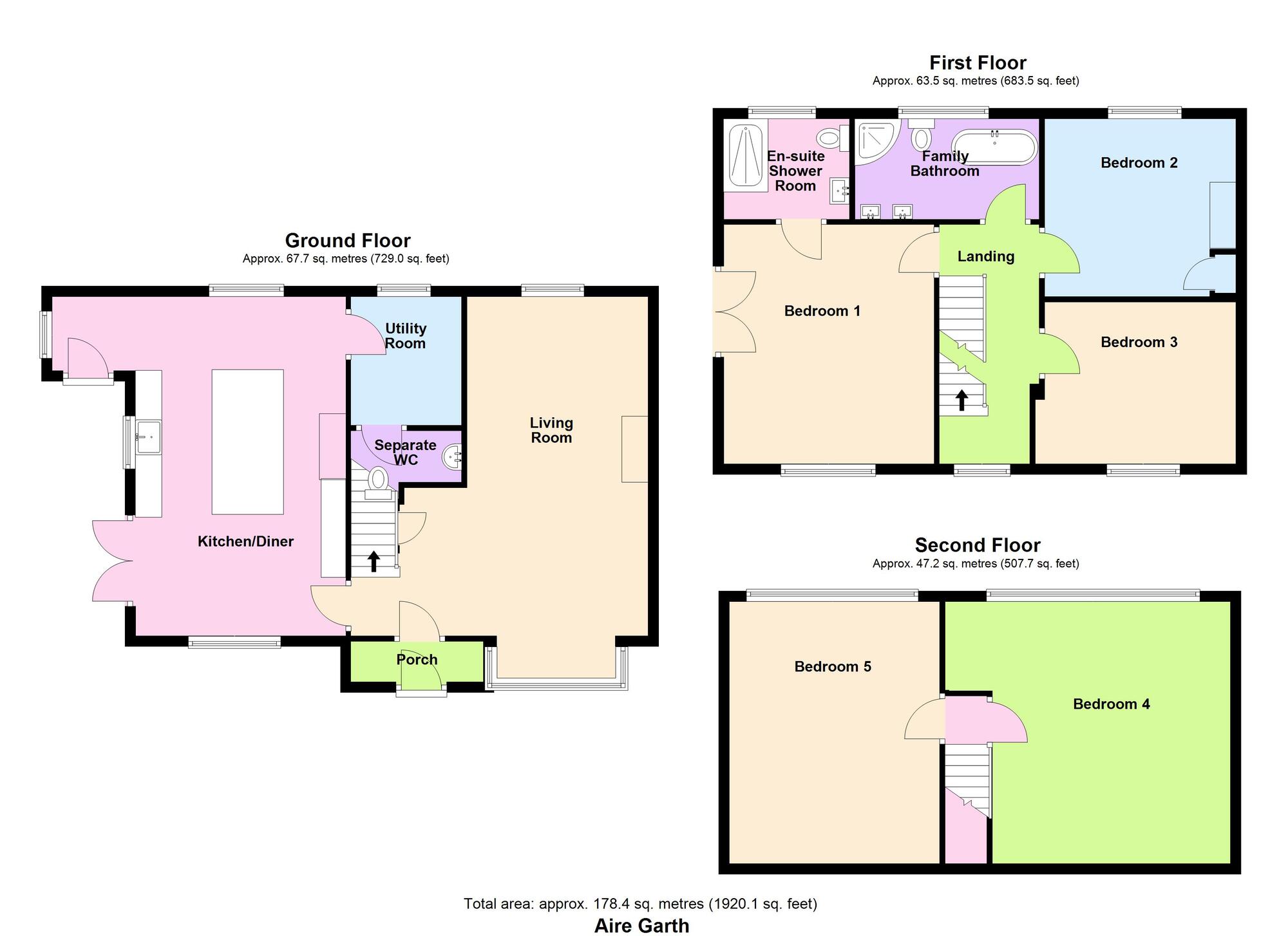 Floorplan of 5 bedroom Semi Detached House for sale, Beckfoot Lane, Bingley, West Yorkshire, BD16
