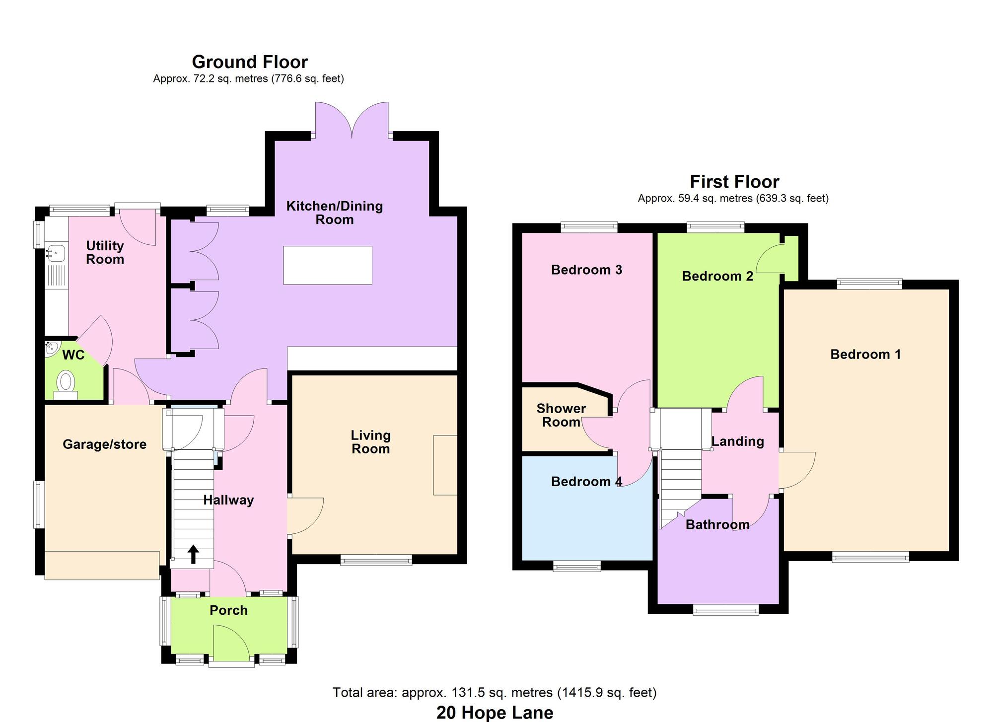 Floorplan of 4 bedroom Semi Detached House for sale, Hope Lane, Baildon, West Yorkshire, BD17