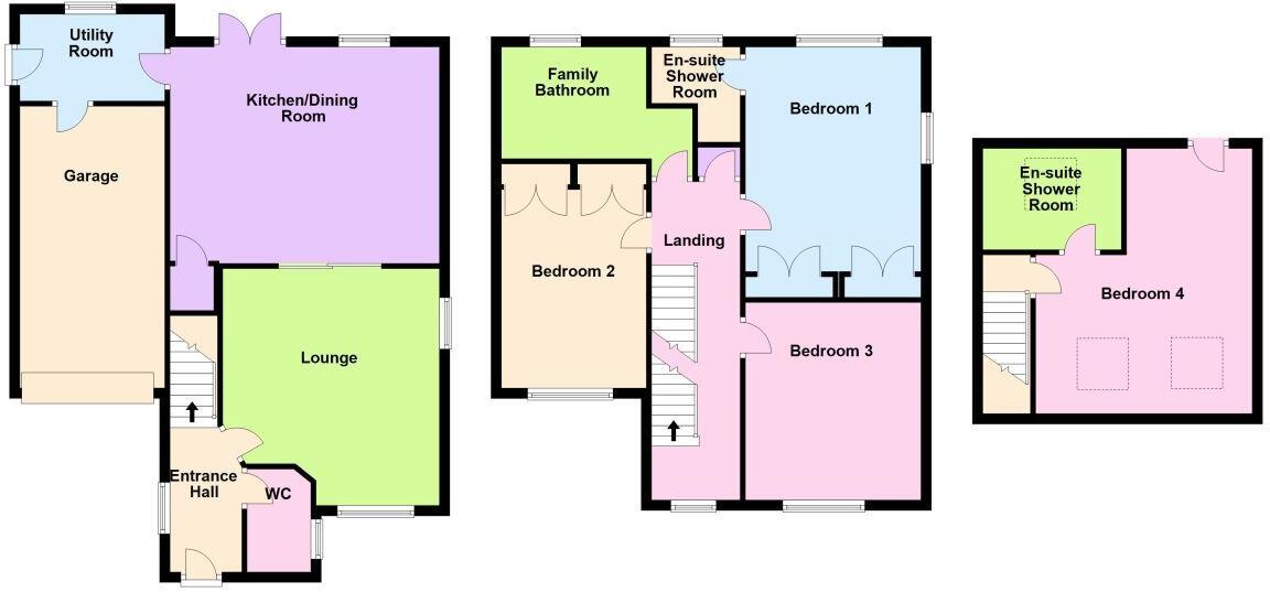 Floorplan of 4 bedroom Detached House for sale, St. James Close, Baildon, West Yorkshire, BD17