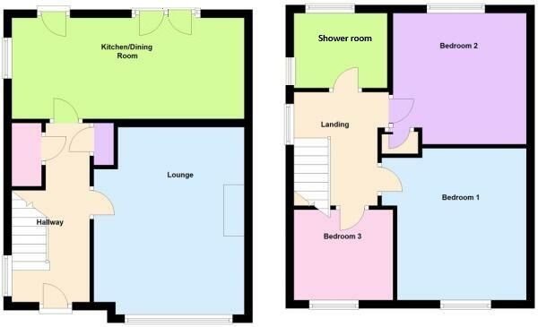 Floorplan of 3 bedroom Semi Detached House for sale, Strathmore Drive, Baildon, West Yorkshire, BD17