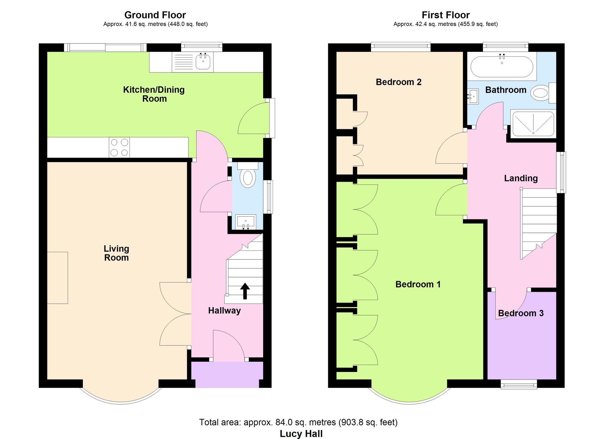 Floorplan of 3 bedroom Detached House for sale, Lucy Hall Drive, Baildon, West Yorkshire, BD17