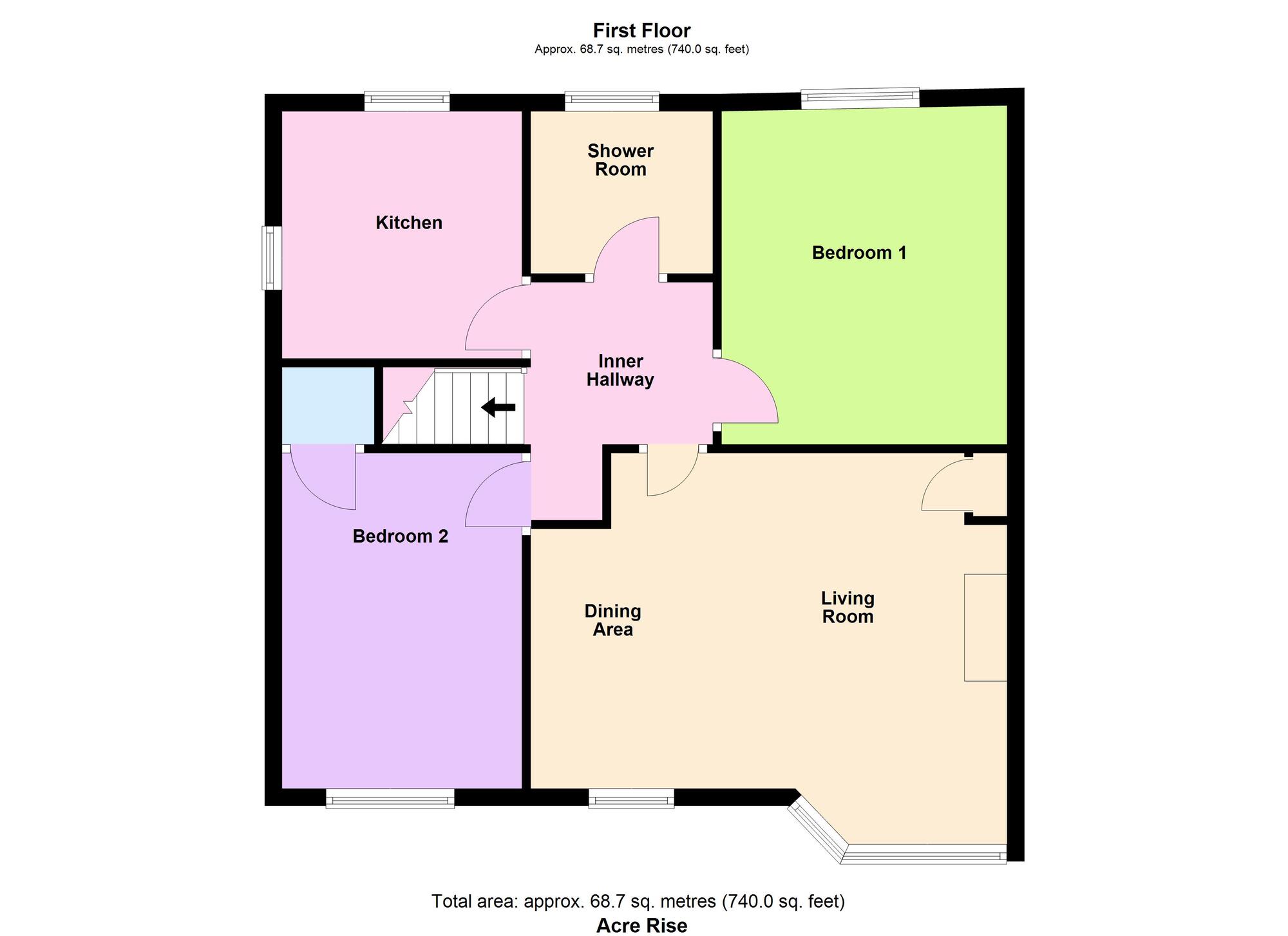Floorplan of 2 bedroom  Flat for sale, Acre Rise, Baildon, West Yorkshire, BD17