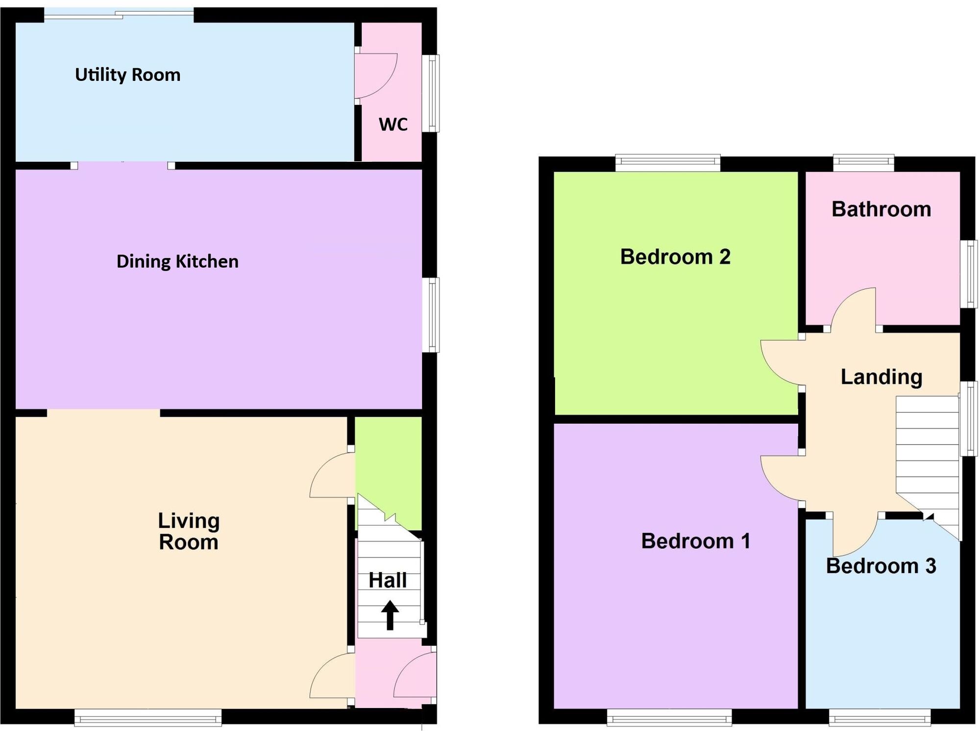 Floorplan of 3 bedroom Detached House for sale, Cornwall Crescent, Baildon, West Yorkshire, BD17
