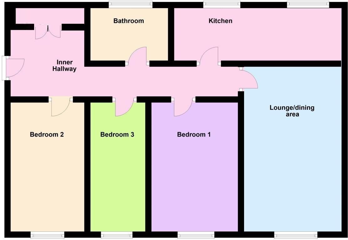 Floorplan of 3 bedroom  Flat for sale, Hoyle Court Avenue, Baildon, West Yorkshire, BD17