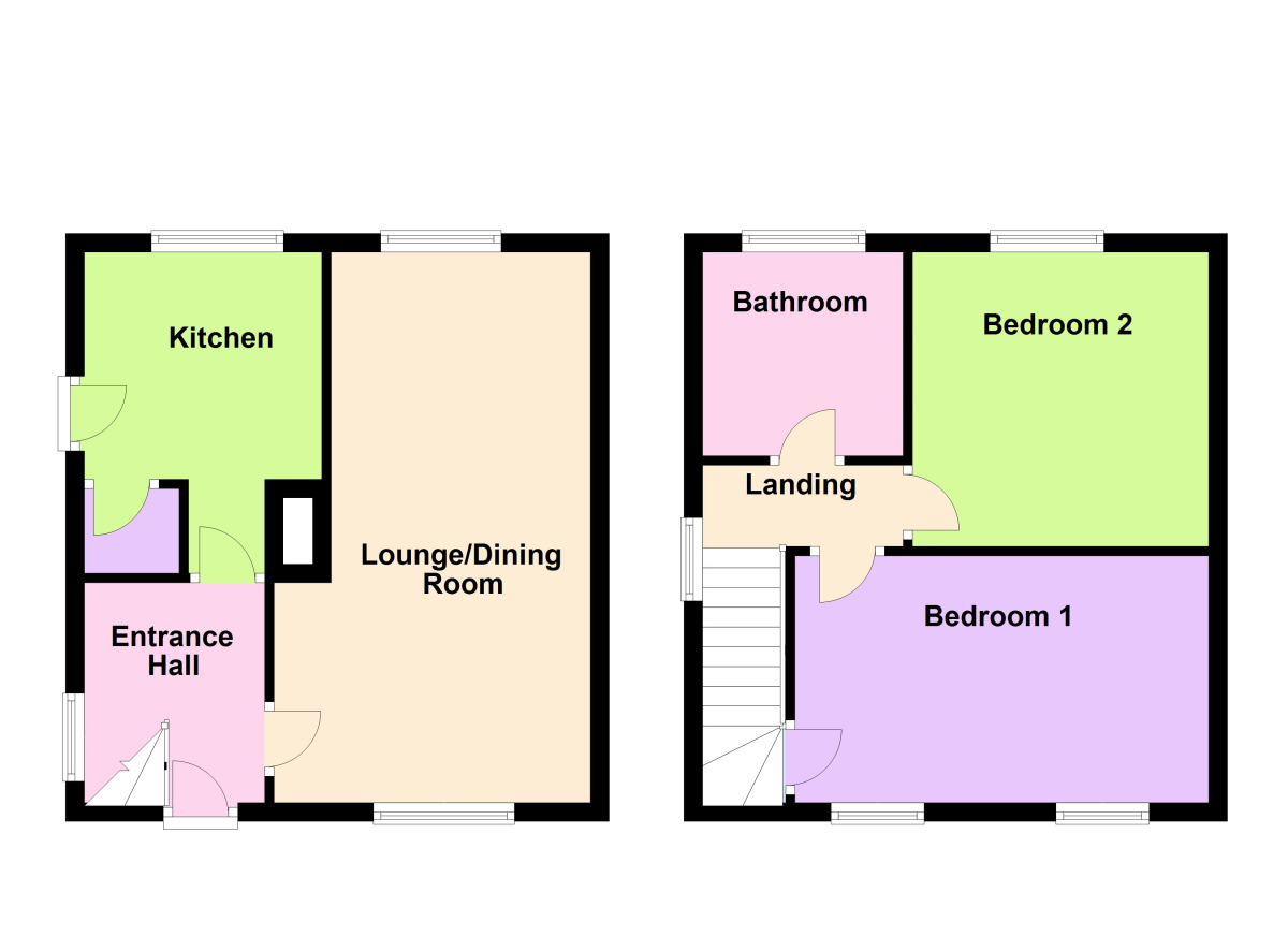 Floorplan of 2 bedroom Semi Detached House for sale, Valley View, Baildon, West Yorkshire, BD17