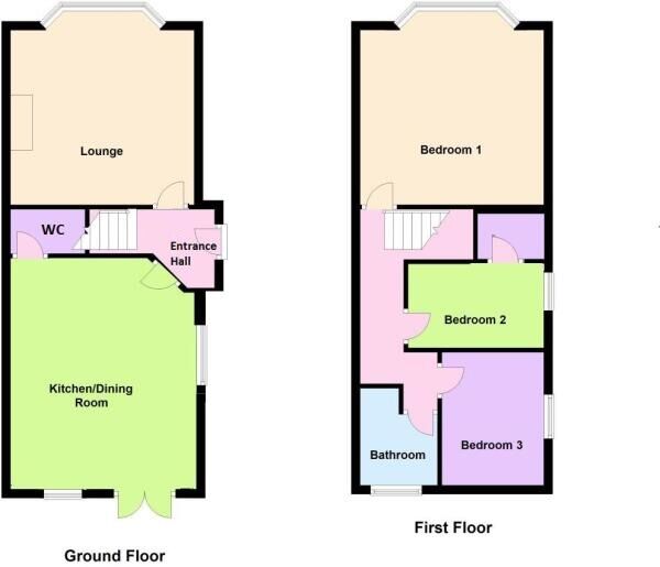 Floorplan of 3 bedroom Semi Detached House for sale, Midland Road, Baildon, West Yorkshire, BD17