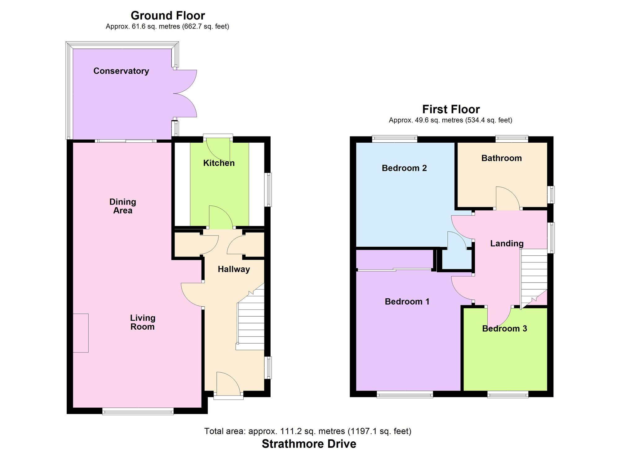 Floorplan of 3 bedroom Semi Detached House for sale, Strathmore Drive, Baildon, West Yorkshire, BD17