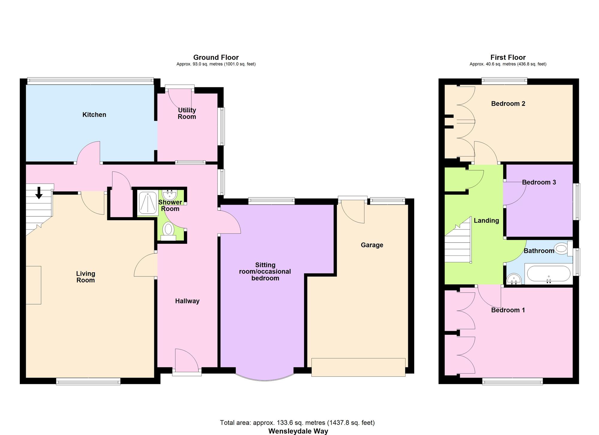 Floorplan of 4 bedroom Link Detached House for sale, Wensleydale Rise, Baildon, West Yorkshire, BD17