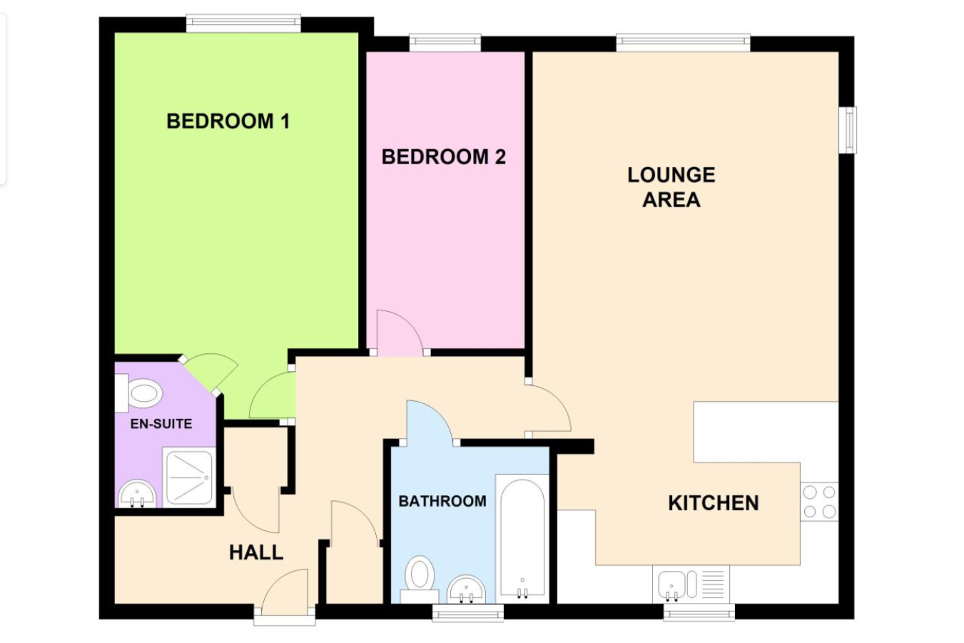 Floorplan of 2 bedroom  Flat for sale, Lodge Road, Thackley, West Yorkshire, BD10