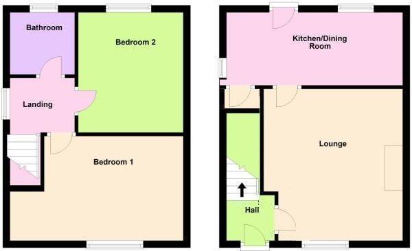 Floorplan of 2 bedroom Semi Detached House for sale, Glenholm Road, Baildon, West Yorkshire, BD17