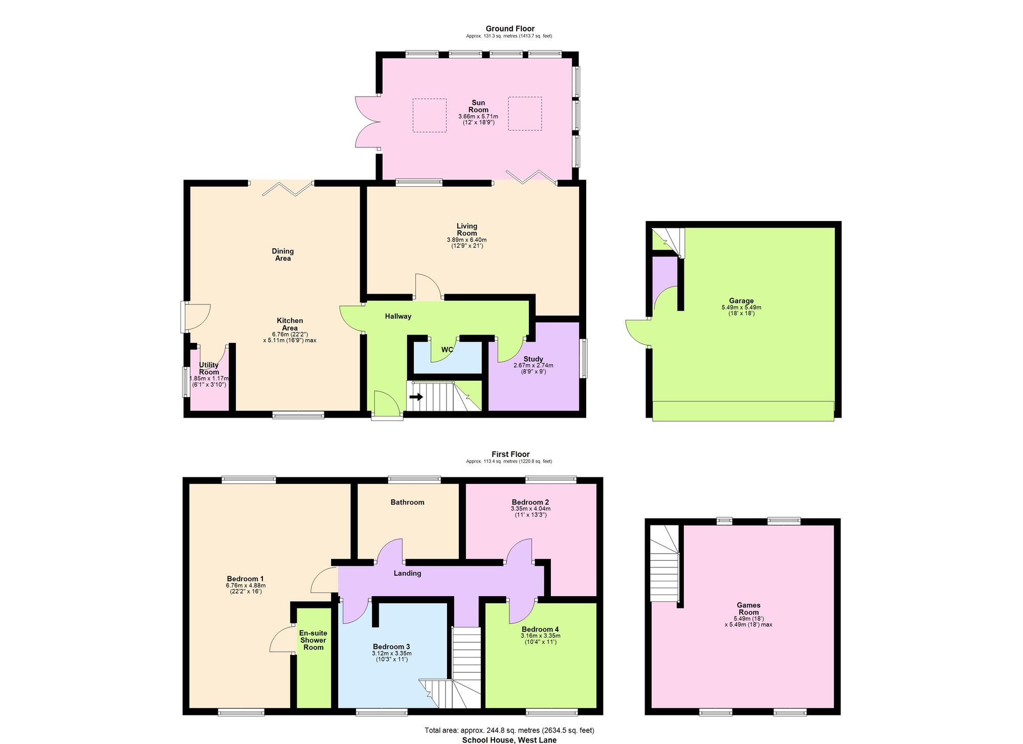 Floorplan of 4 bedroom Detached House for sale, West Lane, Baildon, West Yorkshire, BD17