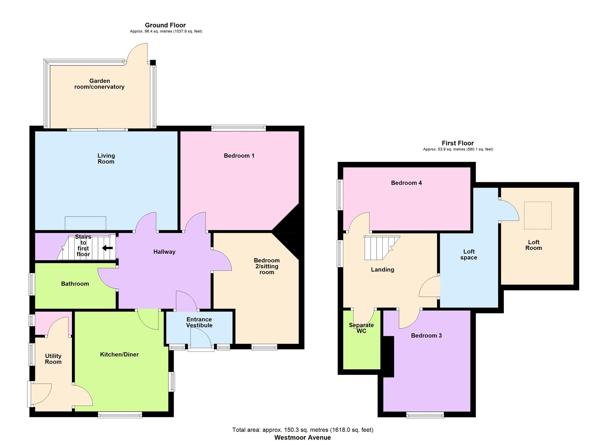 Floorplan of 4 bedroom End Terrace House for sale, Westmoor Avenue, Baildon, West Yorkshire, BD17