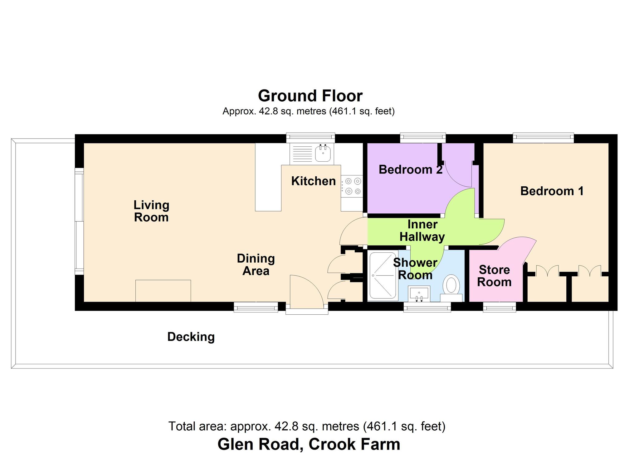 Floorplan of 2 bedroom Detached Bungalow for sale, Glen Road, Baildon, West Yorkshire, BD17