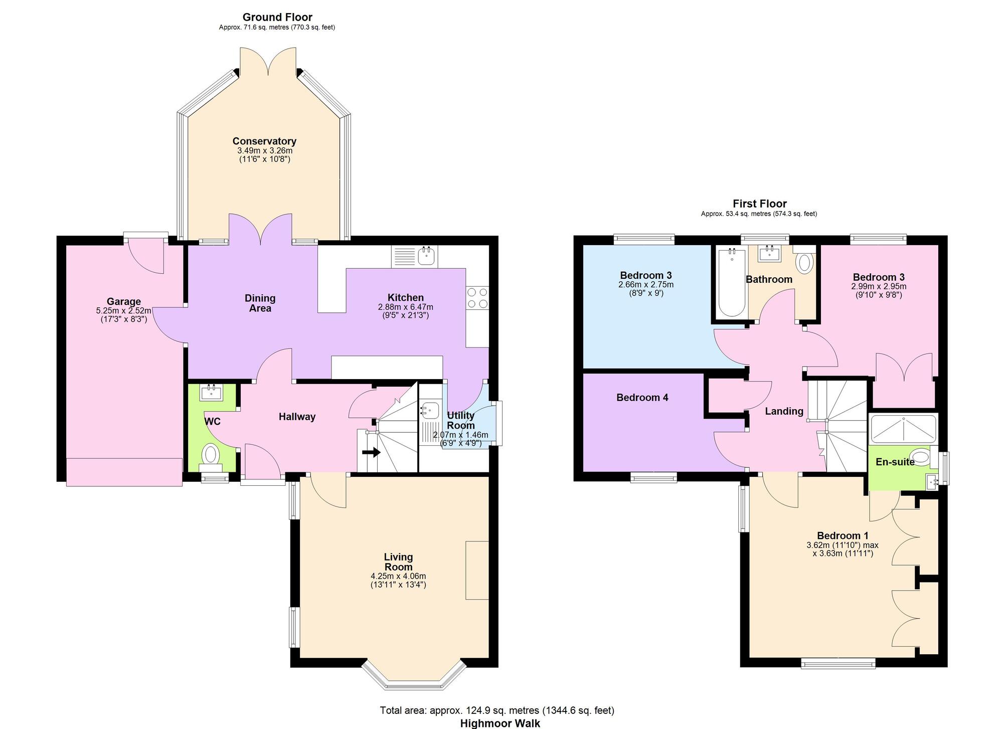 Floorplan of 4 bedroom Detached House for sale, Highmoor Walk, West Lane, Shipley, BD17