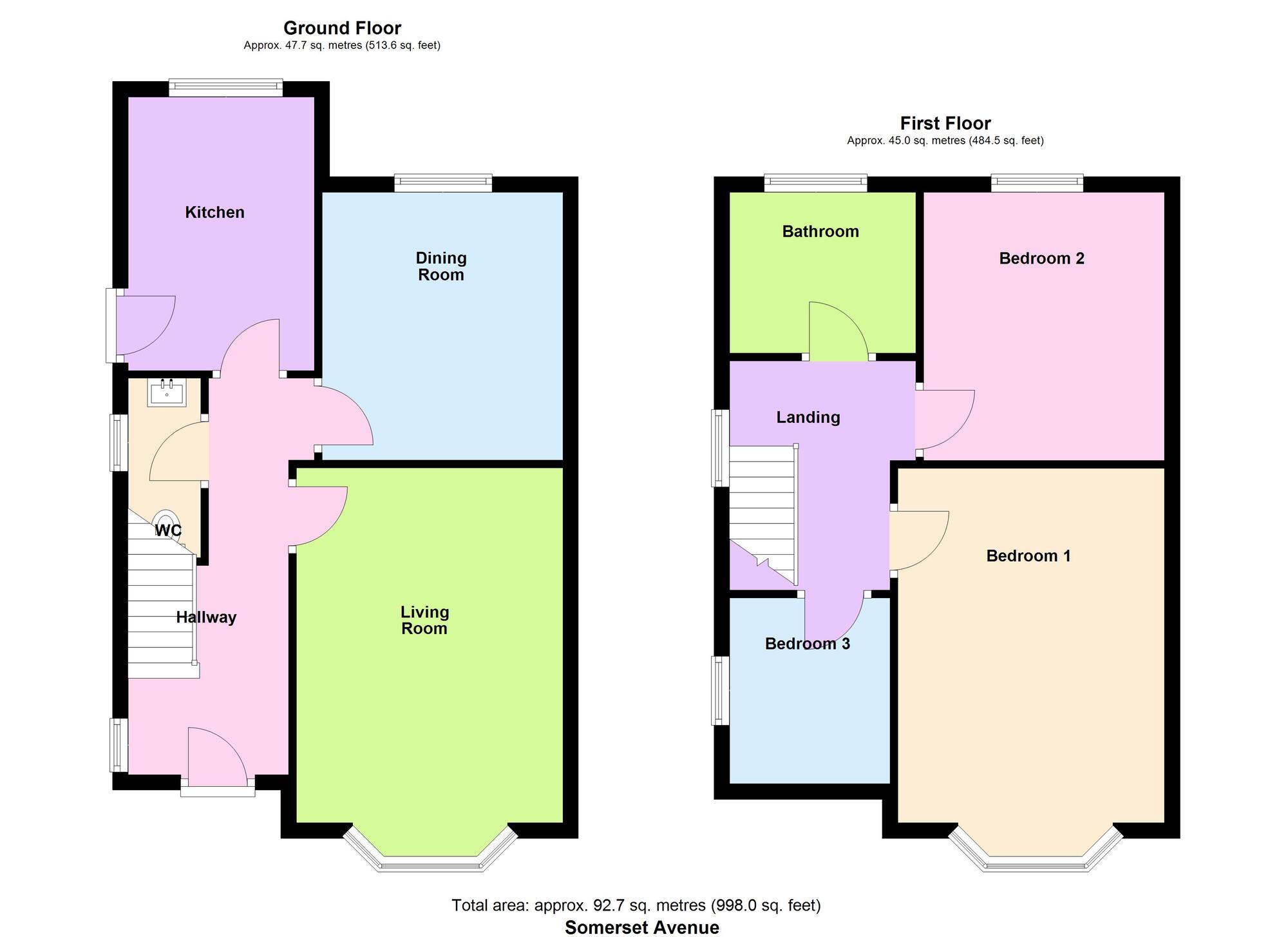 Floorplan of 3 bedroom Semi Detached House for sale, Somerset Avenue, Baildon, West Yorkshire, BD17