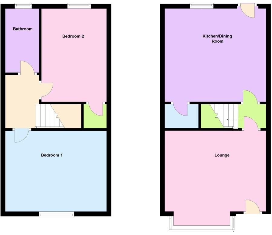 Floorplan of 2 bedroom Mid Terrace House for sale, Oxford Terrace, Baildon, West Yorkshire, BD17